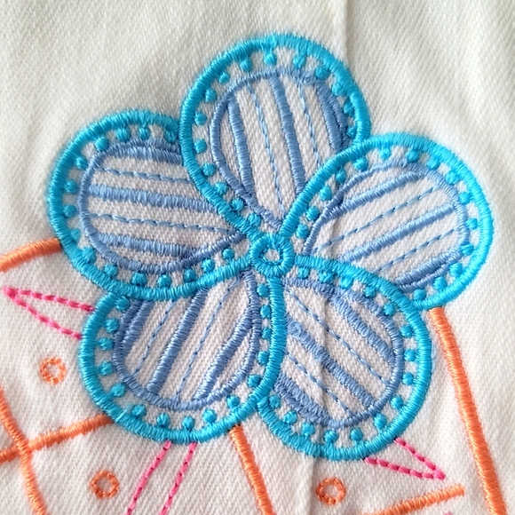 Blassport Cream Denim Embroidered Jacket - Picture 6 of 15